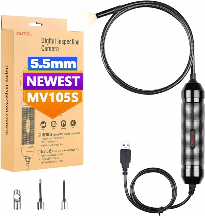 Autel | Otofix Inspektionskamera MV105S för Maxisys i gruppen Produkter / OBD2 adapter kablage / Tillbehör & Reservdelar hos Prylteknik 7H AB (100-33)