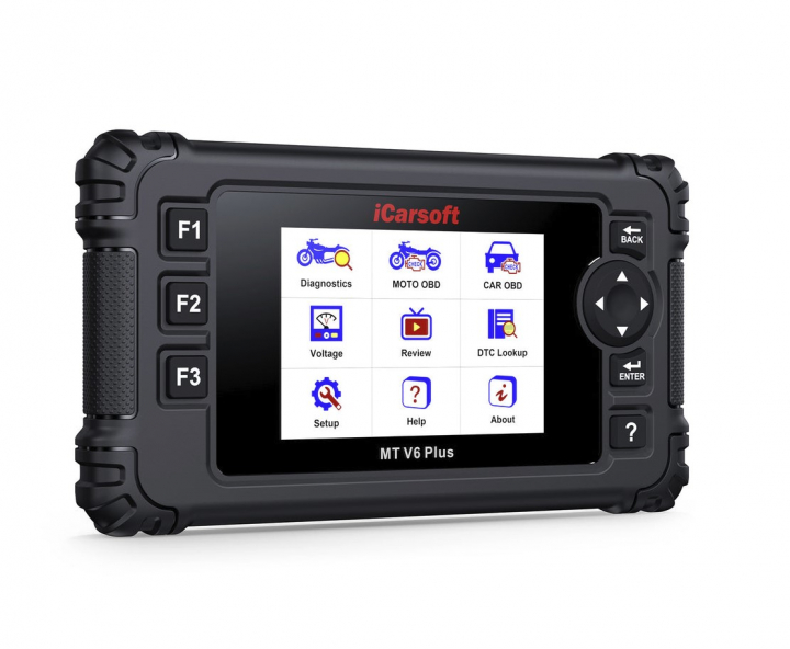 iCarsoft MT V6 Plus 21 märken felkodsläsare MC, ATV, scooter, moped, fyrhjuling 4.0 skärm inkl 16 kabeladaptrar | Diagnosverktyg i gruppen Produkter / Felkodsläsare / Felkodsläsare för MC & ATV hos Prylteknik 7H AB (100-495)