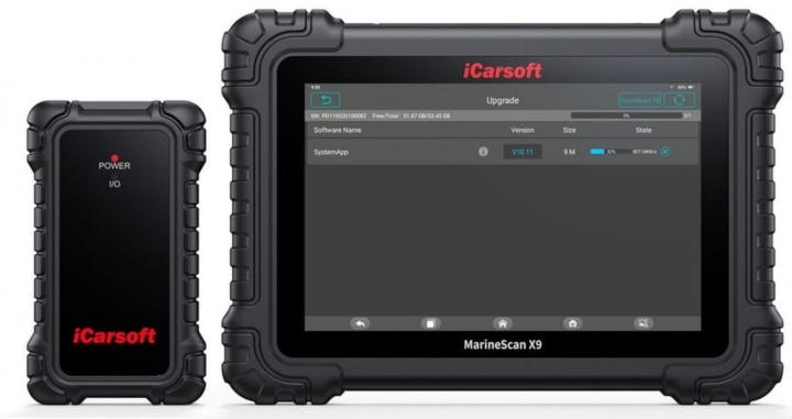 MarineScan X9 Professionell marin diagnosskanner för vattenskotrar, utombords- och inombordsmotorer i gruppen Produkter / Felkodsläsare / Alla modeller hos Prylteknik 7H AB (100-604)