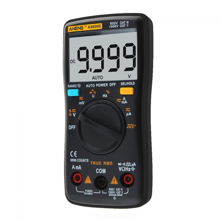 Multimeter TRMS AN8008 DMM inkl mätspetsar i gruppen Produkter / Specialverktyg / Testverktyg hos Prylteknik 7H AB (200-612)