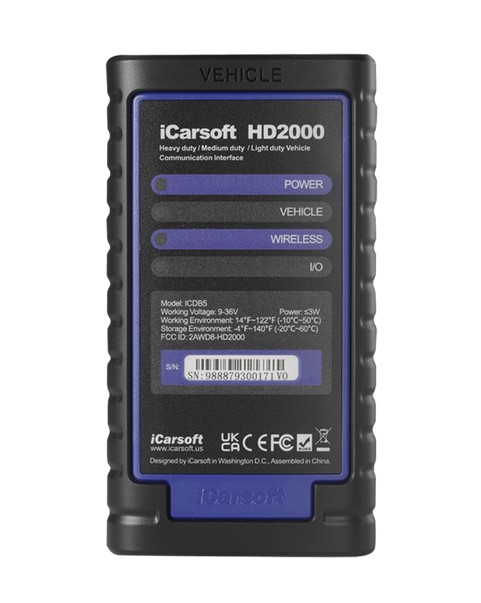 iCarsoft HD2000 diagnos för tunga fordon lastbil buss J1939 J1708  i gruppen Produkter / Felkodsläsare / Diagnosverktyg tunga fordon hos Prylteknik 7H AB (300-207)