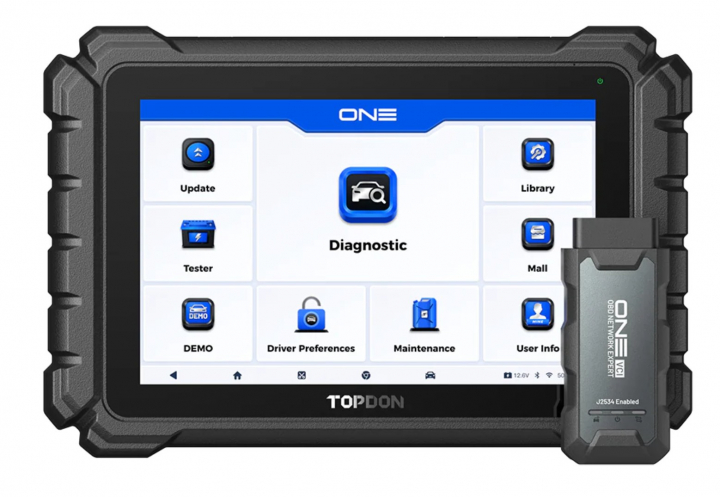 TOPDON One obd2 Diagnosskanner med ECU-kodning, OE-topologi, J2534 Pass-Thru, 50+ Återställningar, TopFix AI, FCA/Renault/VAG SFD SGW, CANFD & DoIP  i gruppen Produkter / Felkodsläsare / Topdon hos Prylteknik 7H AB (300-323)