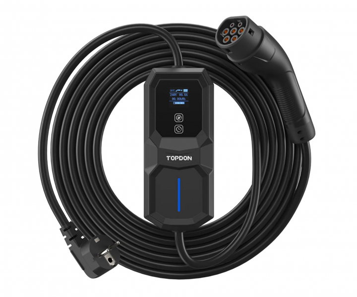 Topdon Elbilsladdare 16A Shucko PulseQ AC Portable i gruppen Produkter / Batteriladdare hos Prylteknik 7H AB (300-614)