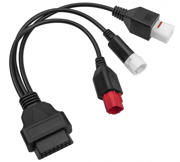 3-pin 4-pin 6-pin OBD2 motorcykel adapter kabel | Yamaha | Harley Davidsson | Honda | Piaggio | Vespa | Moto Guzzi | Suzuki i gruppen Produkter / OBD2 adapter kablage / OBD2 Adapter Universal hos Prylteknik 7H AB (400-109)