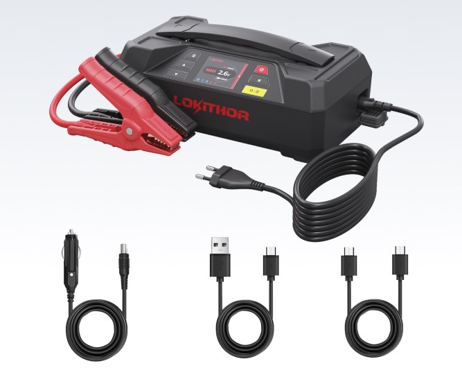 Lokithor JTC4250A Starthjälp | Batteritestare | Batteriladdare 6 in 1 - The ONE i gruppen Produkter / Starthjälp till bil | Jump starter hos Prylteknik 7H AB (400-110)