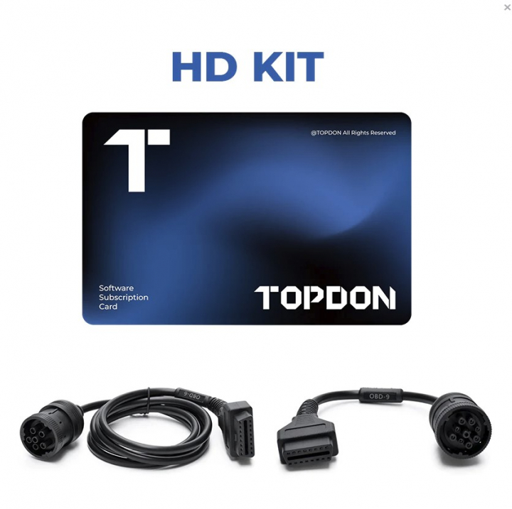 TOPDON fordonsdiagnos för tunga fordon heavy duty, lastbil, buss, traktor HD Kit inkl 1 licens i gruppen Produkter / Felkodsläsare / Topdon hos Prylteknik 7H AB (500-001)