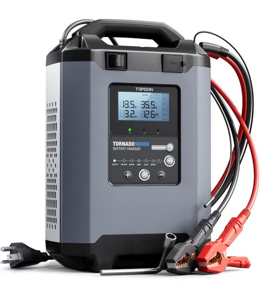 TOPDON Tornado 90000 T90A Batteriladdare strömförsörjning vid diagnostik & ECU programmering i gruppen Produkter / Batteriladdare / TOPDON Batteriladdare & strömförsörjning hos Prylteknik 7H AB (500-003)