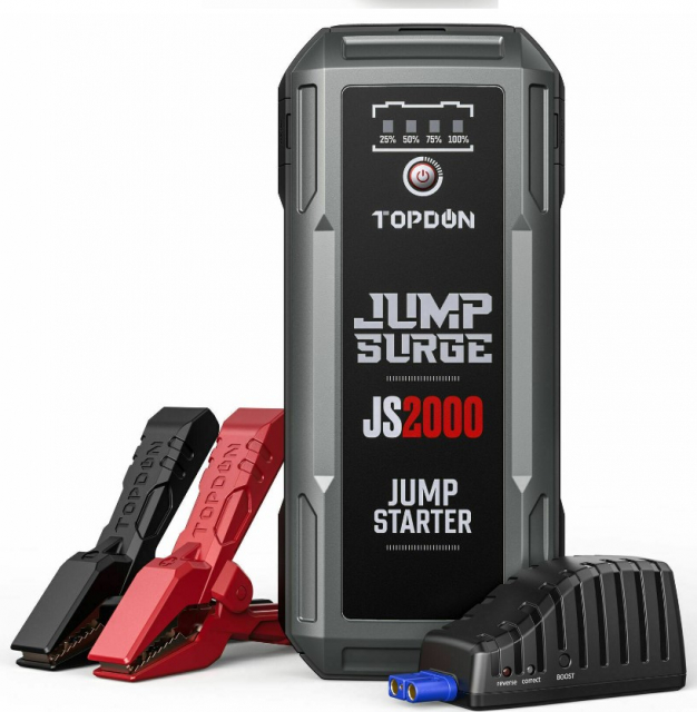 Topdon 2000A starthjälp bil hjälpstart booster jumpstarter