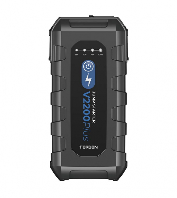 Topdon V2200PLUS 2200A starthjälp bil jumpstarter med batteritestare bluetooth