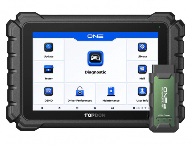 TOPDON One Lite obd2 Diagnosskanner ECU-kodning med OE-topologi, J2534 Pass-Thru, 50+ Återställningar, TopFix AI, FCA/Renault/VAG SFD SGW, CANFD & DoIP 