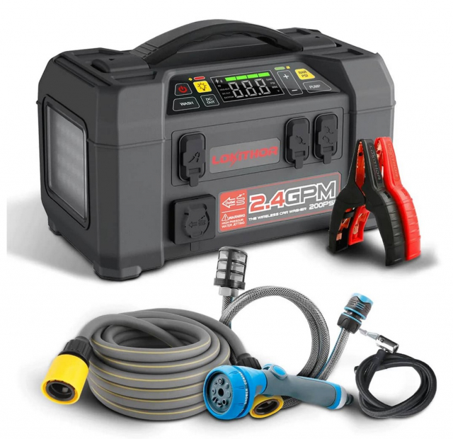 Starthjälp Lokithor AW401 Med högtryckstvätt, kompressor, lampa & powerbank 