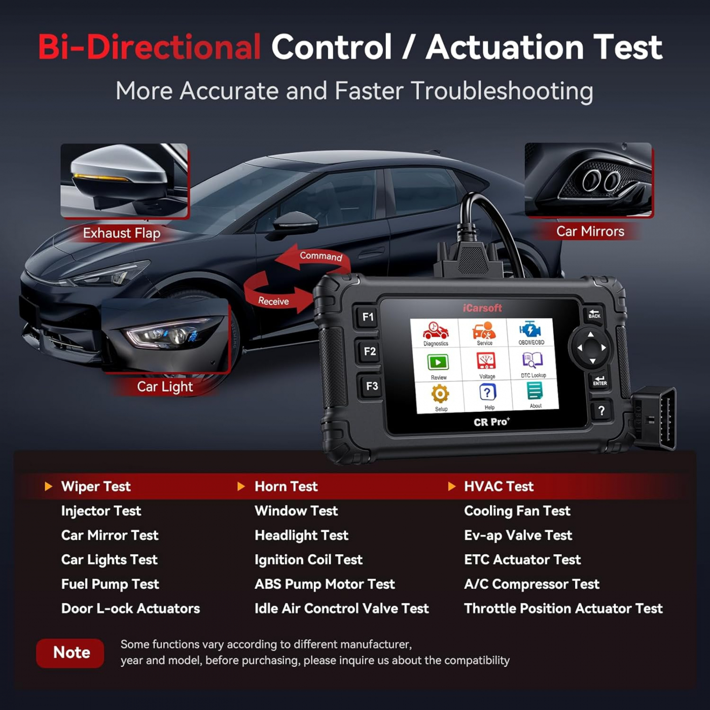 ICARSOFT CR PLUS PROFESSIONAL OBD2 CAR DIAGNOSTIC CODE SCANNER TOOL 2ND GEN