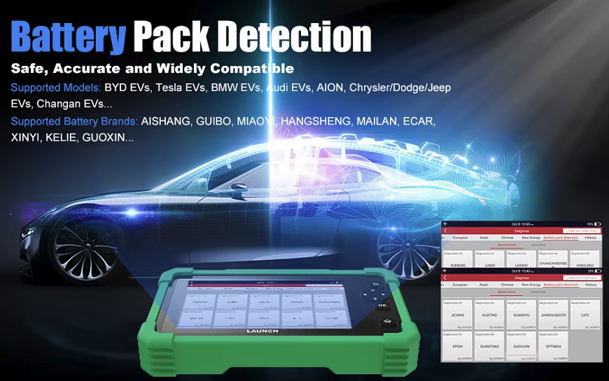 LAUNCH CRP919 EV CRP919EV Diagnostic diagnosverktyg scanner | Extra funktioner för elbilar och hybridbilar | 2 års licens