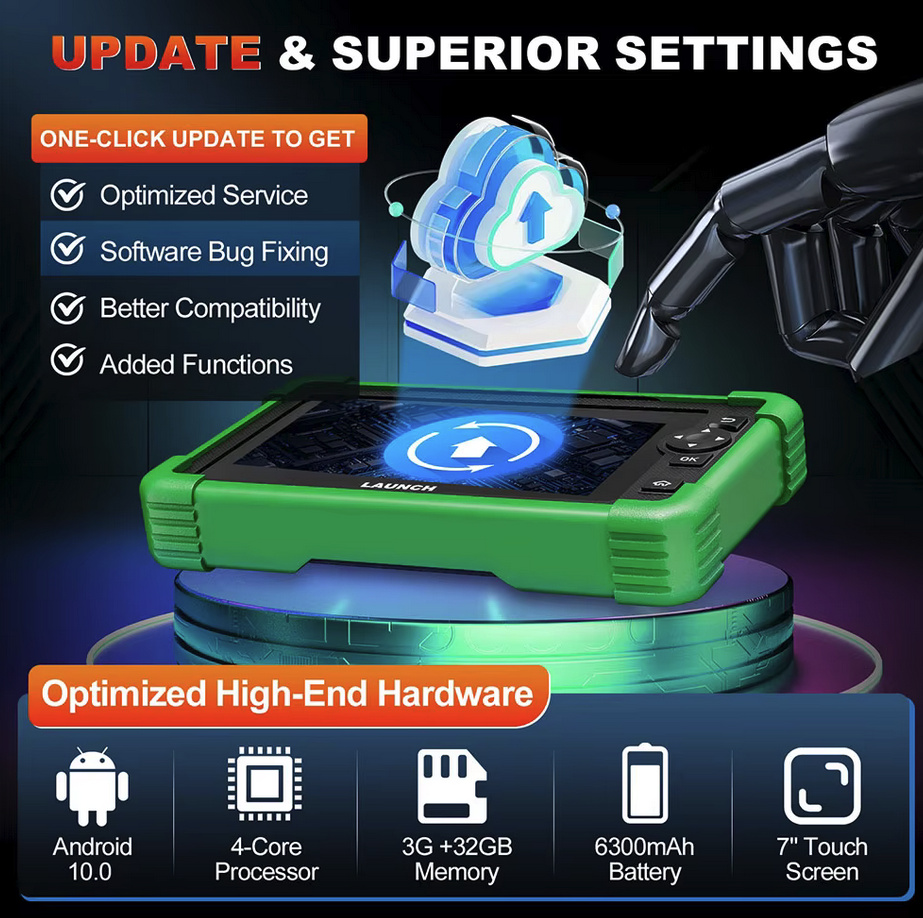 LAUNCH CRP919 EV CRP919EV Diagnostic diagnosverktyg scanner | Extra funktioner för elbilar och hybridbilar | 2 års licens