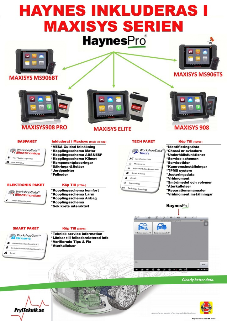 Maxisys MS906TS bildiagnos och TPMS-verktyg i ett!