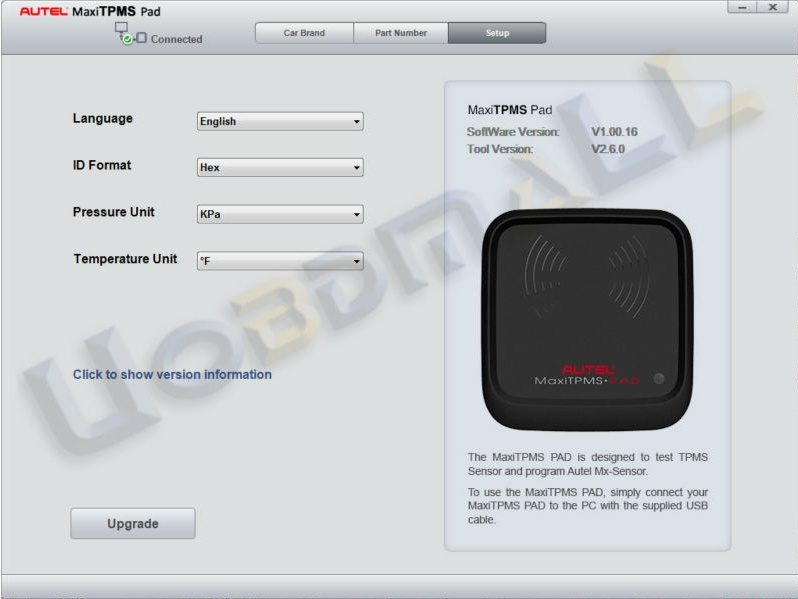 Autel MaxiTPMS PAD programmera däcktrycksensor TPMS