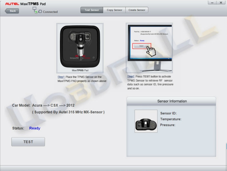 Autel MaxiTPMS PAD programmera däcktrycksensor TPMS