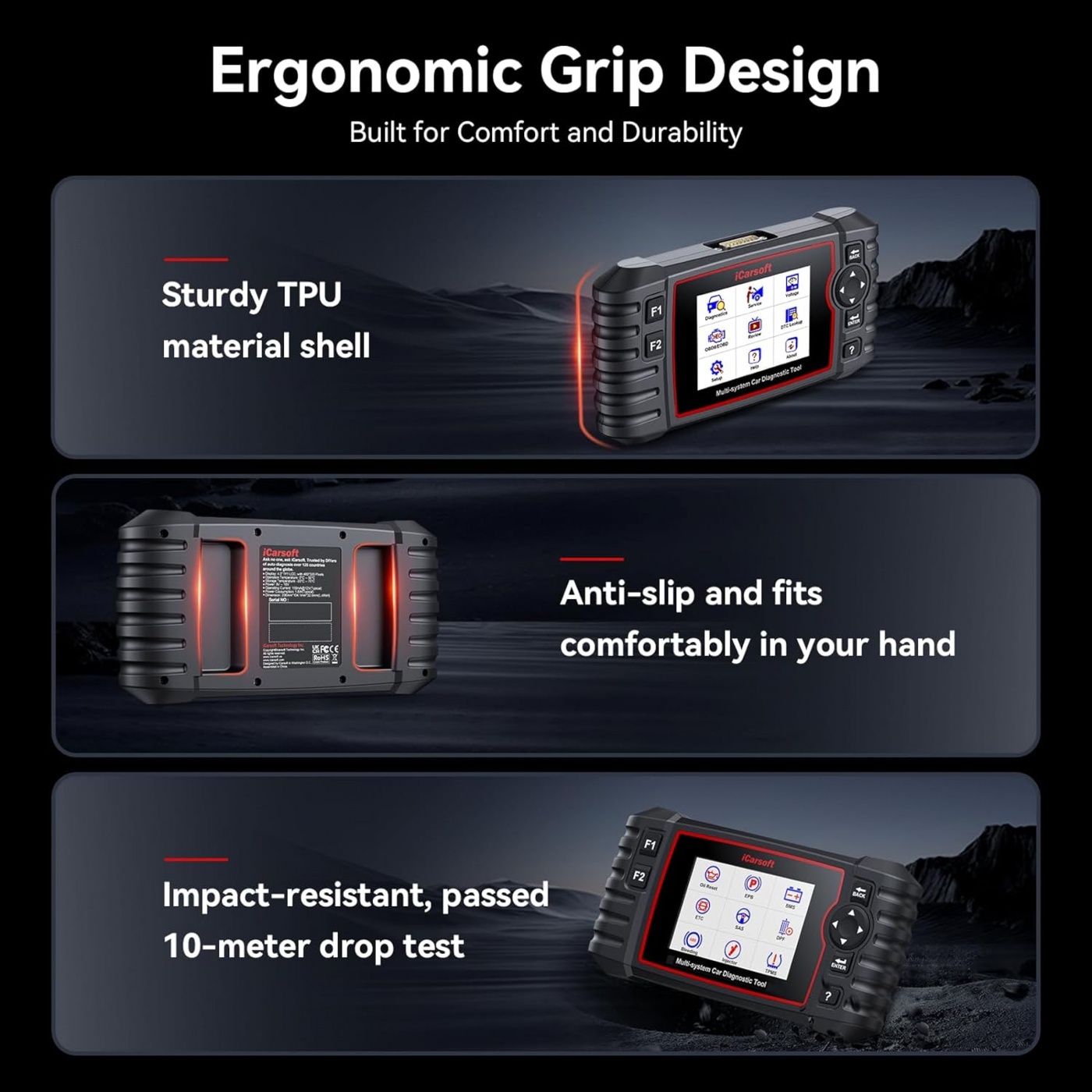iCarsoft CR Pro 2025 Flermärkes felkodsläsare OBD2