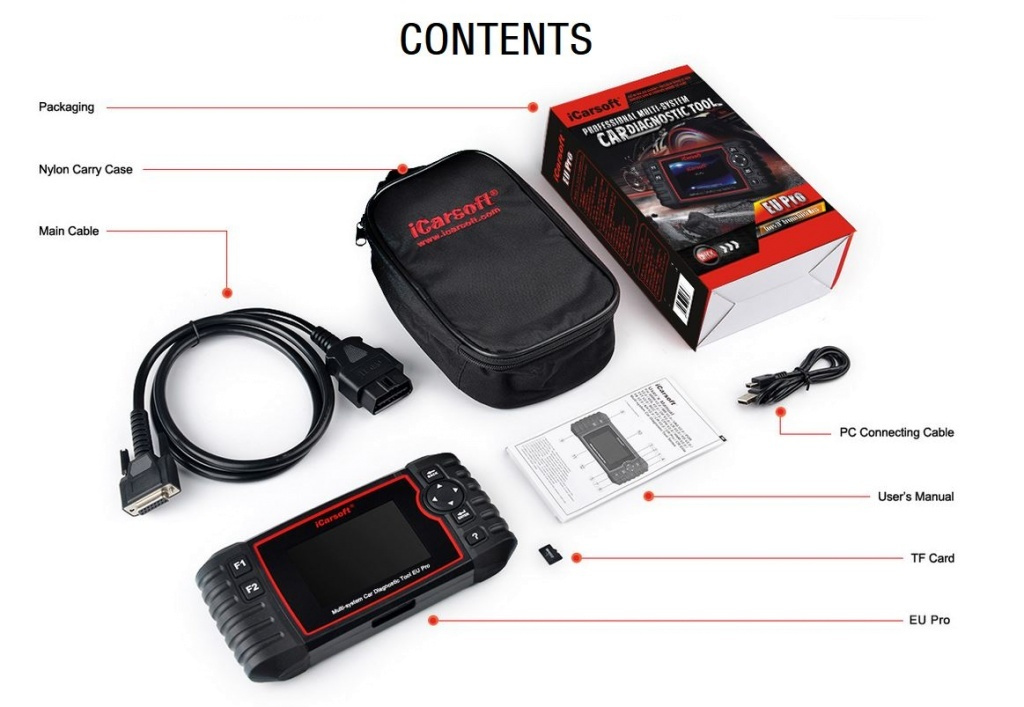 iCarsoft CR V2.0 felkodsläsare, välj själv för vilka 10 bilmärken!