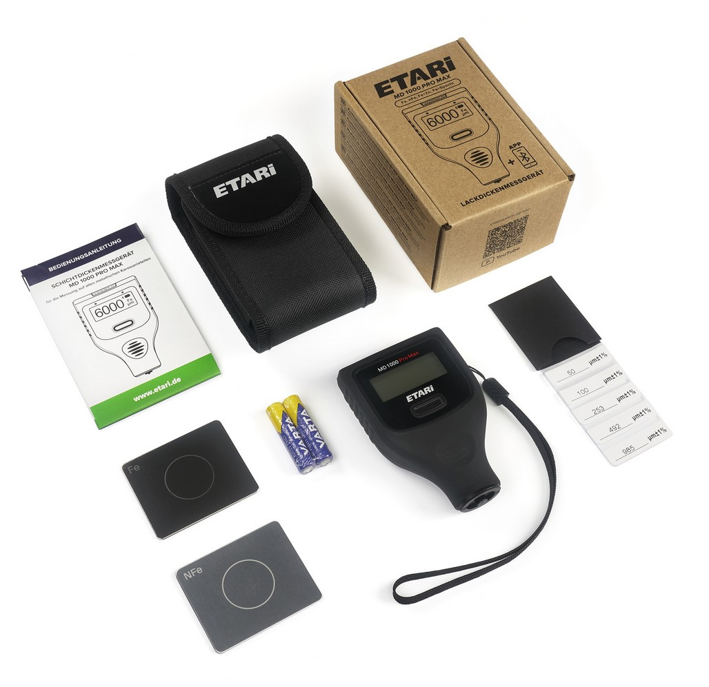 Etari MD 1000 PRO MAX mymätare lackskiktsmätare Skikttjockleksmätare billack | PROFFS | OLED DISPLAY