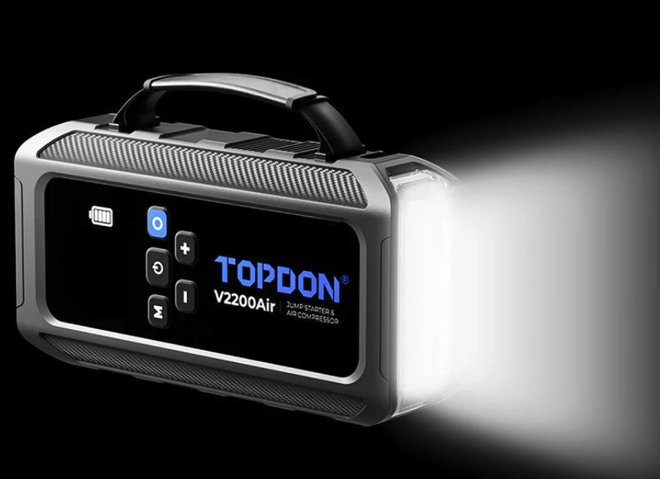 Topdon V2200 AIR starthjälp jumpstarter | Med inbyggd luftpump | 2200A