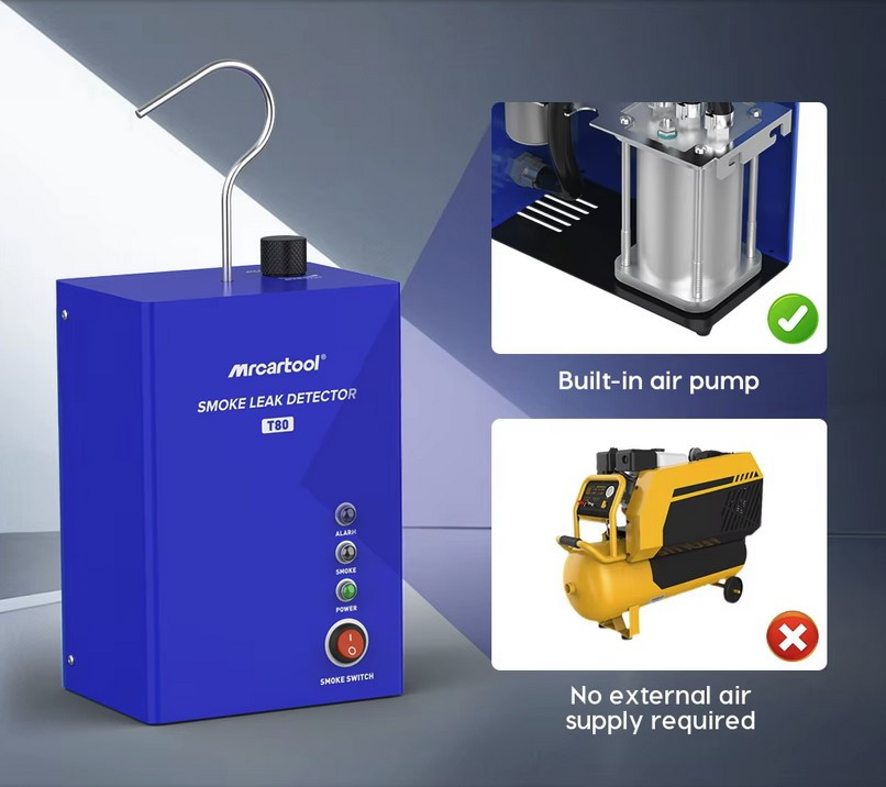 T80 Rökmaskin läckagesökare felsök läckage i slangar insug 
