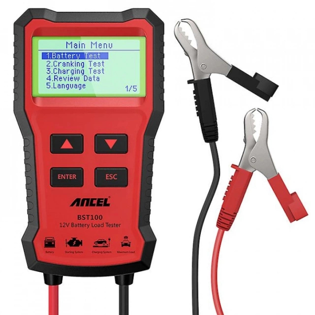 Ancel batteritestare BST100 | Testa bilbatterier | 12V | Generatortest | 