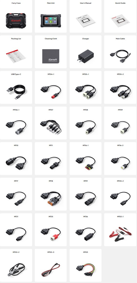 MT Pro Motorcykel & ATV diagnosverktyg felkodsläsare | MC/ATV diagnos för verkstad | Gratis uppdatering | inkl kabelkit