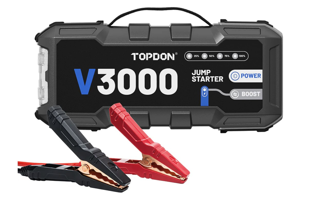 Topdon V3000 3000A starthjälp, hjälpstart booster powerbank och ficklampa | 2025 