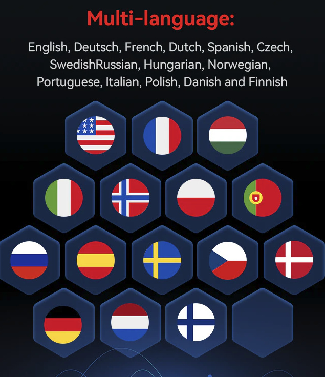 iCarsoft MT V6 Plus 21 märken felkodsläsare MC, ATV, scooter, moped, fyrhjuling 4.0 skärm inkl 16 kabeladaptrar | Diagnosverktyg