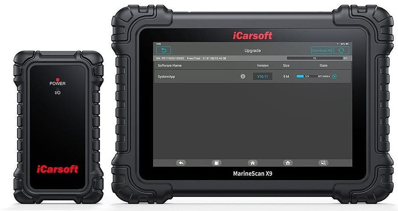 MarineScan X9  Professionell marin diagnosskanner för vattenskotrar, utombords- och inombordsmotorer
