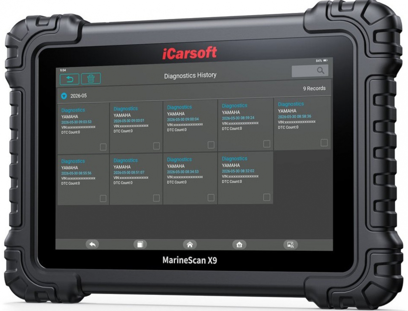 MarineScan X9  Professionell marin diagnosskanner för vattenskotrar, utombords- och inombordsmotorer