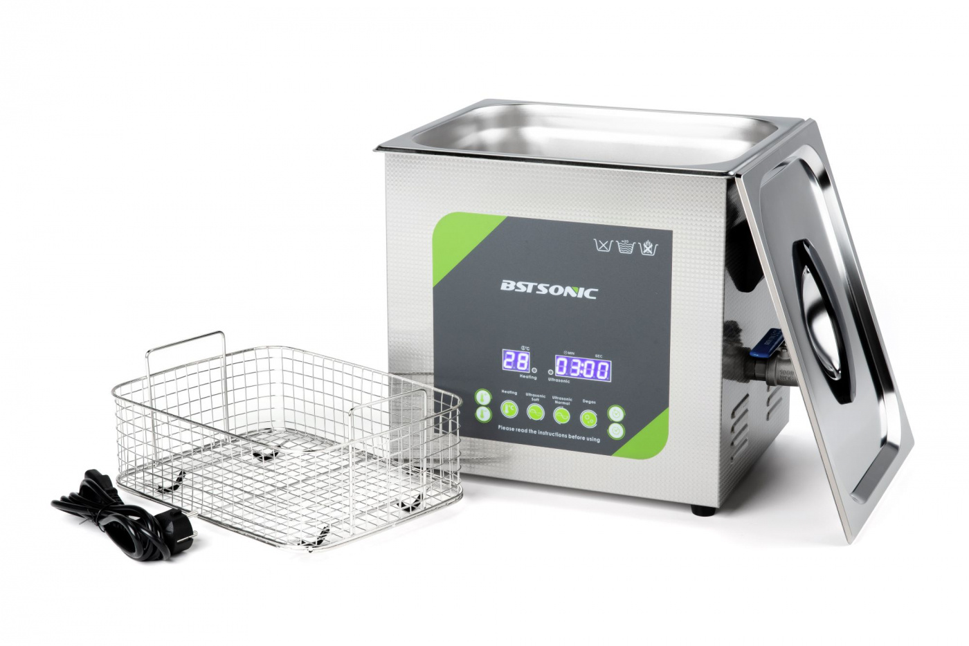 BST Sonic 10L ultraljudstvätt ultraljudsbad | Proffstvätt | 2 års garanti | Degas | Semiwave 