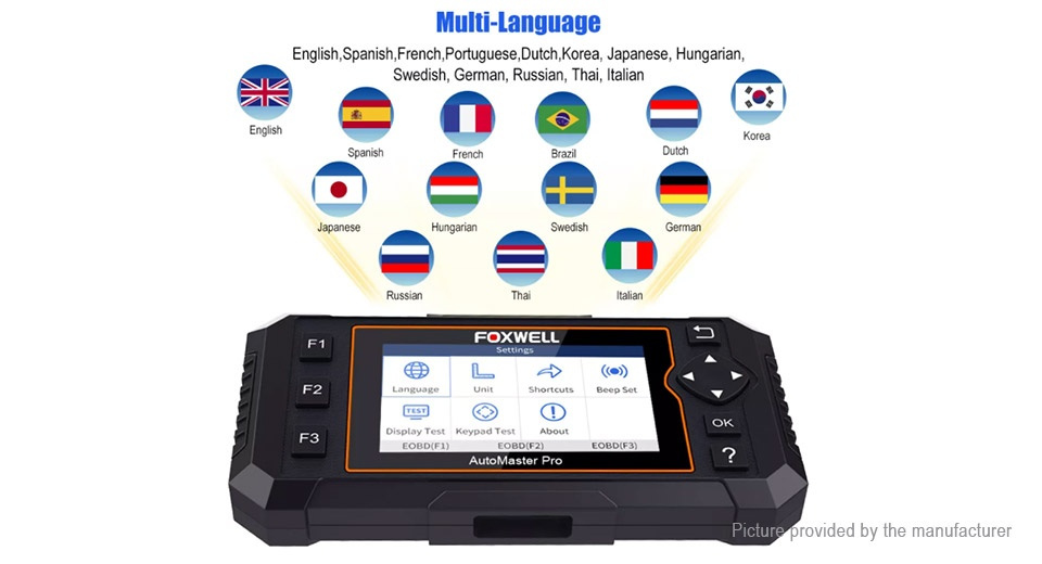 Foxwell NT624 Elite felkodsläsare OBD2 diagnosverktyg scanner