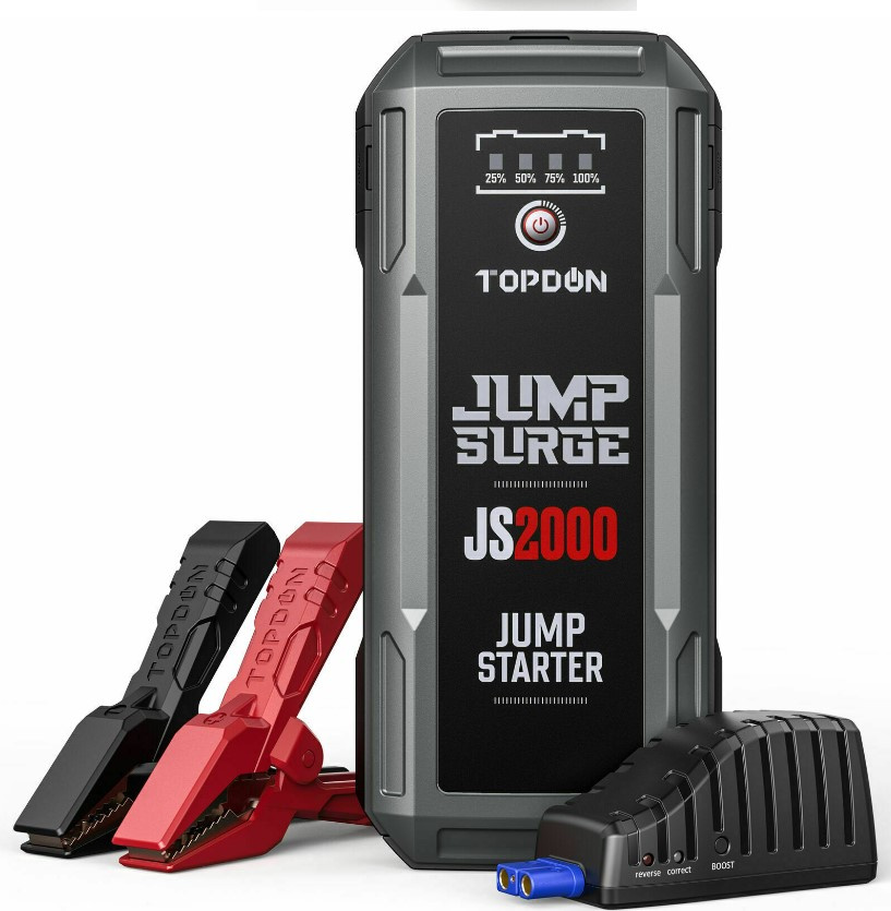 Topdon 2000A starthjälp bil hjälpstart booster jumpstarter 