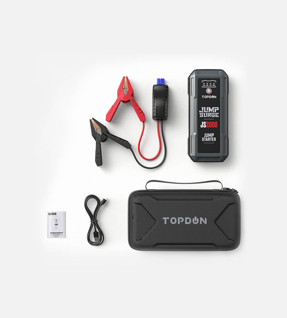 Topdon 2000A starthjälp bil hjälpstart booster jumpstarter 
