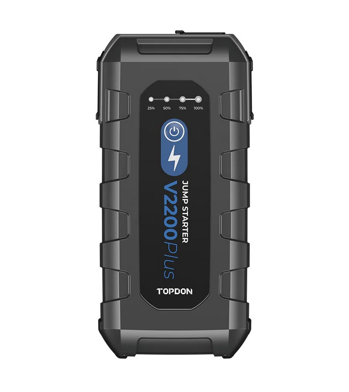 Topdon V2200PLUS 2200A starthjälp bil jumpstarter med batteritestare bluetooth