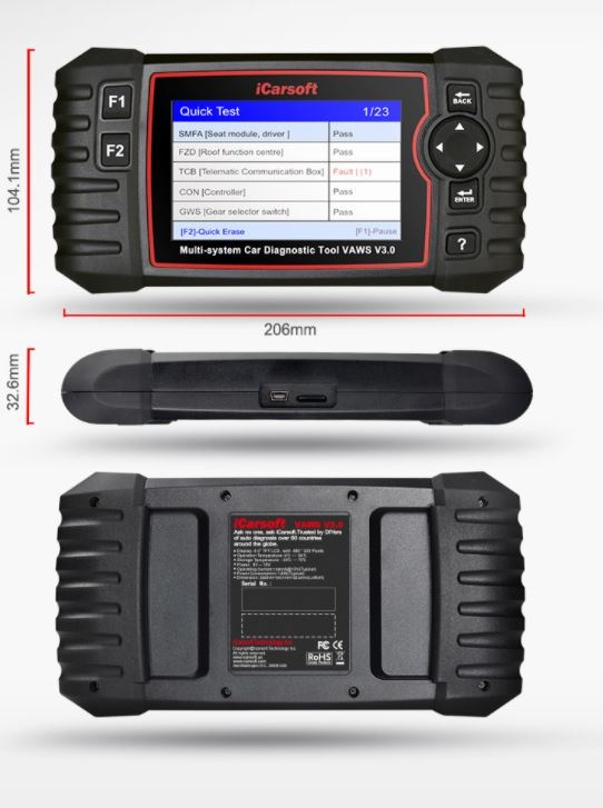 Icarsoft VAWS V3.0 felkodsläsare för VAG AUDI SEAT VOLKSWAGEN SKODA
