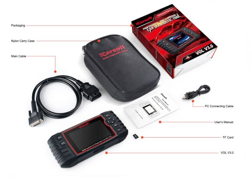 Icarsoft VOL V3.0 Volvo & Saab felkodsläsare OBD2 Scanner