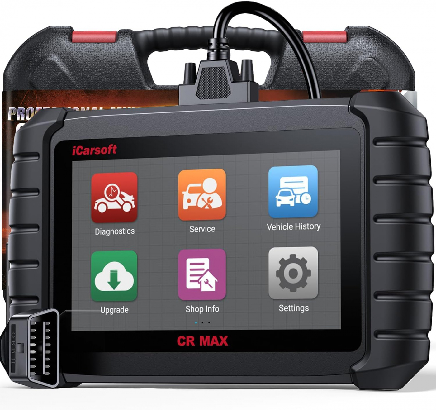 iCarsoft CR MAX 2025 OBD2 felkodsläsare diagnosverktyg alla bilmärken touchplatta