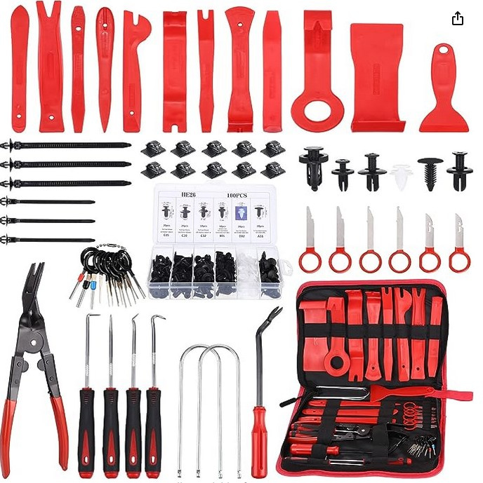 STOR verktygsats för borttagning av låsclips, kontaktstycken