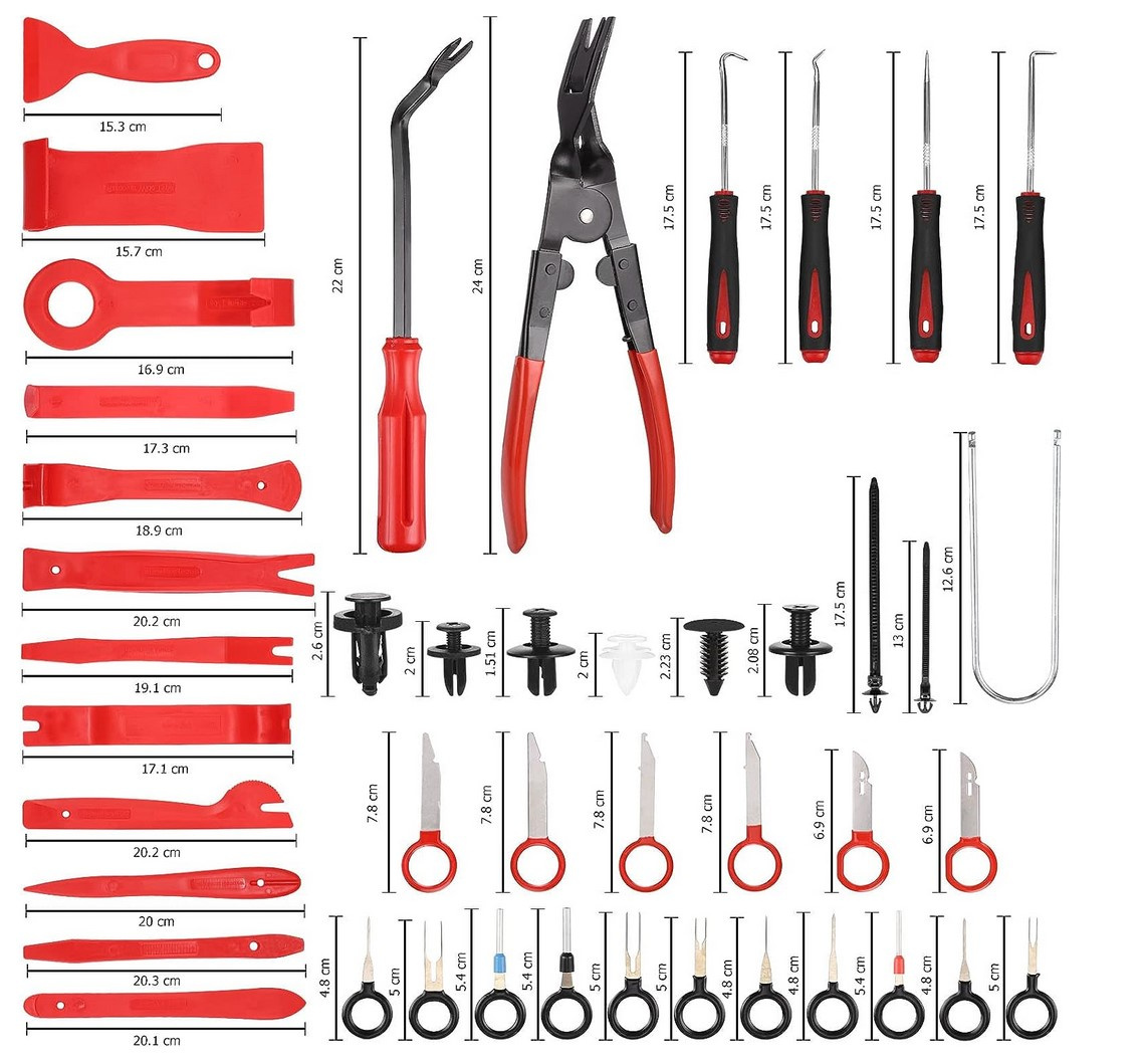 STOR verktygsats för borttagning av låsclips, kontaktstycken