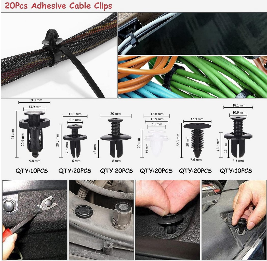 STOR verktygsats för borttagning av låsclips, kontaktstycken