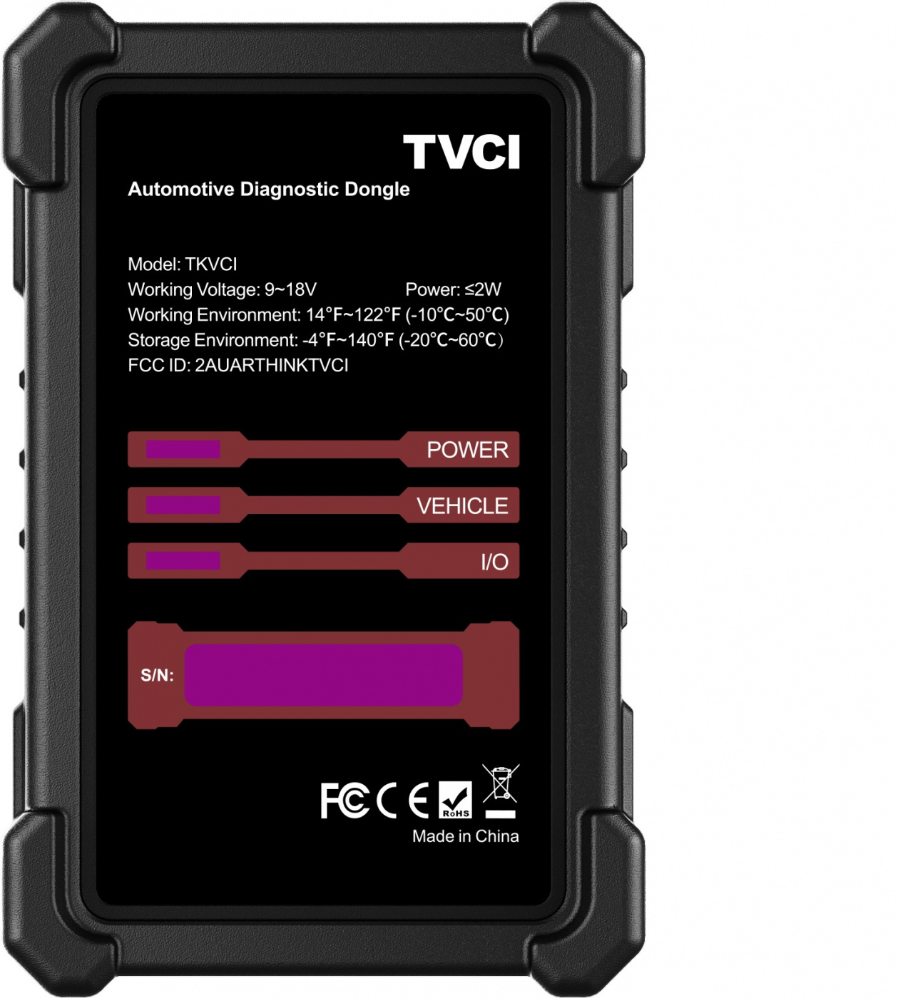 iCarsoft CR ULTRA trådlöst VCI Reservdel | Ny version | Bakåtkompatibel | Nu med CAN-FD support