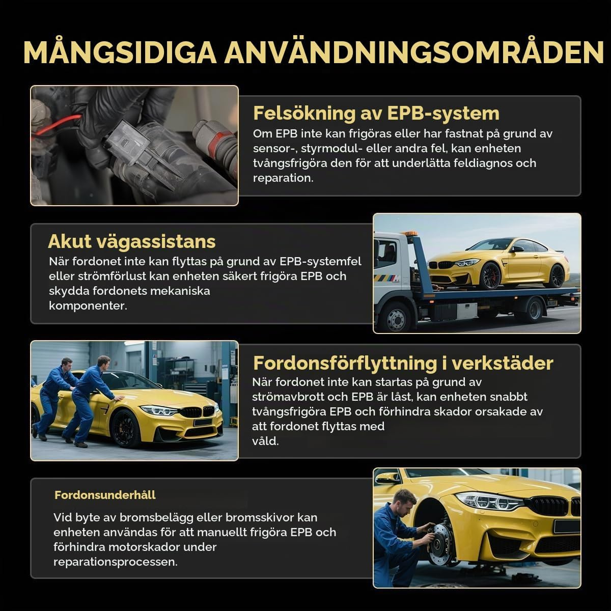 AUTOOL BT10 EPB Release Tool verktyg för att lossa elektrisk parkeringsbroms
