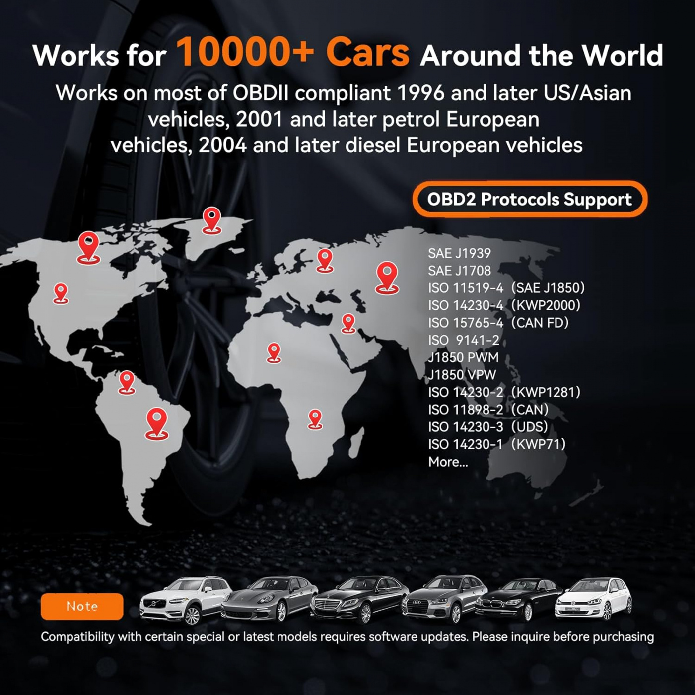 iCarsoft i800 Plus universal felkodsläsare scanner OBD2