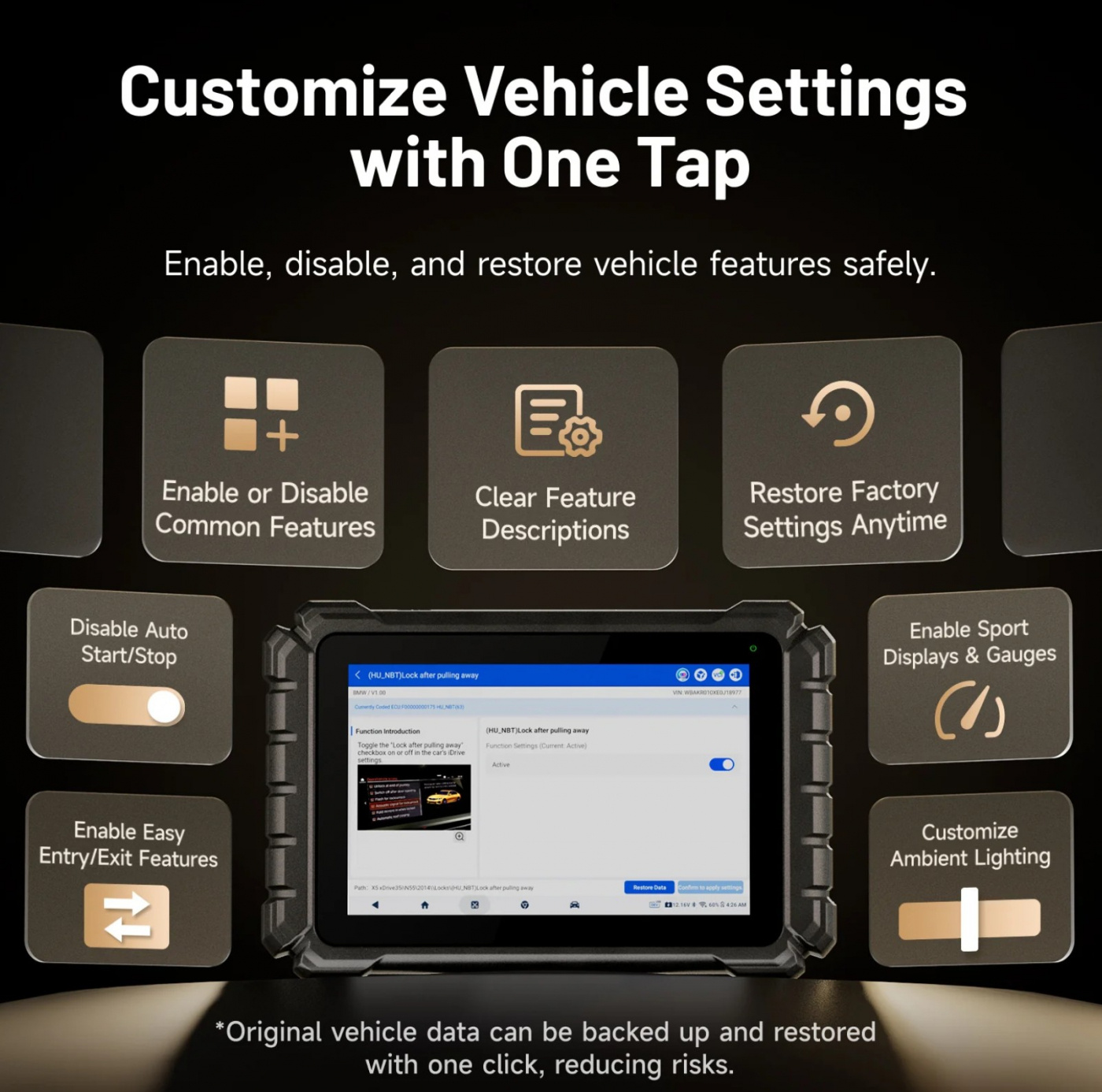 TOPDON One Lite obd2 Diagnosskanner ECU-kodning med OE-topologi, J2534 Pass-Thru, 50+ Återställningar, TopFix AI, FCA/Renault/VAG SFD SGW, CANFD & DoIP 