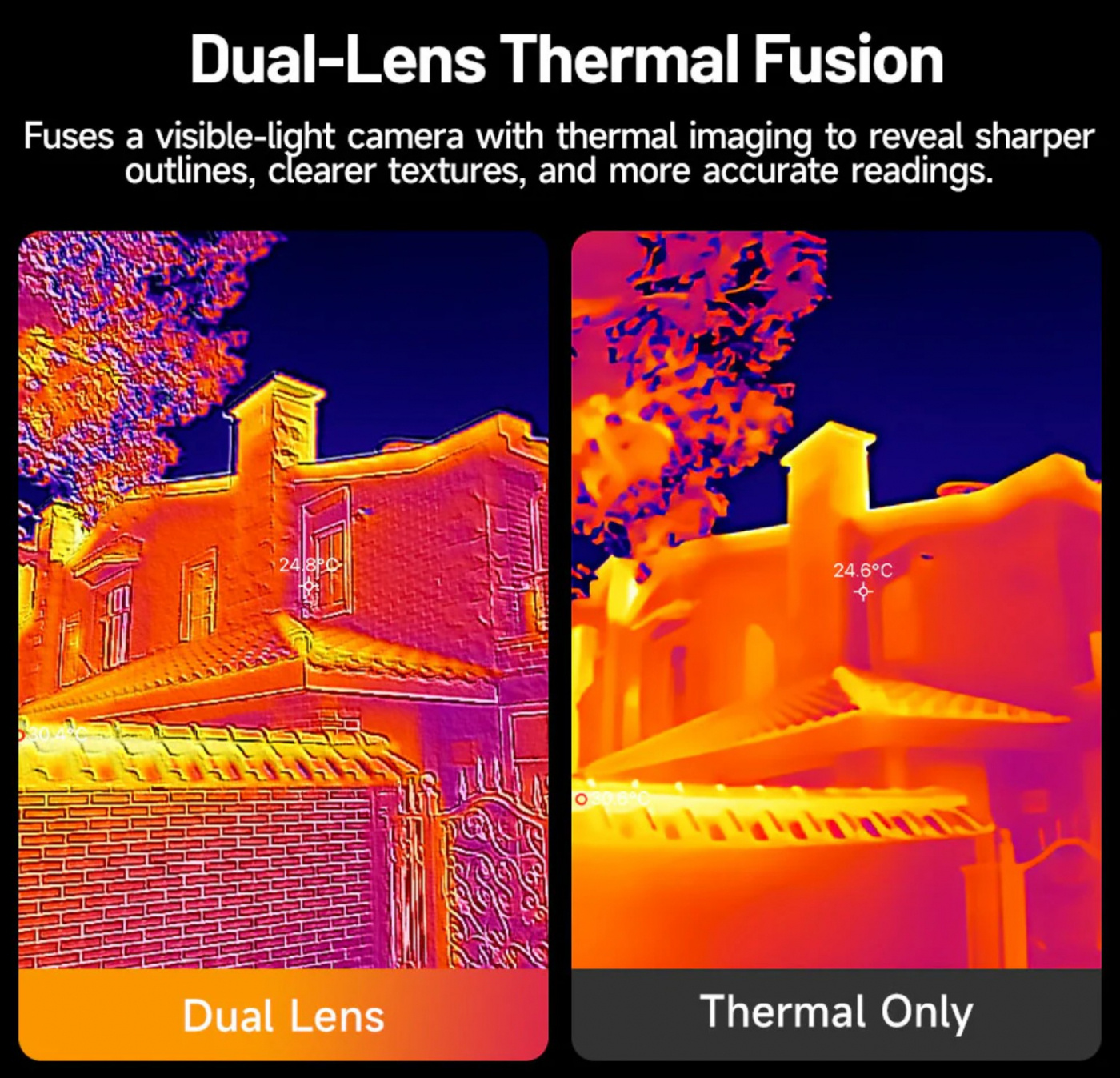 TOPDON TC001 Max Dual-Lens Värmekamera iOS Android & Windows Support TopFix AI