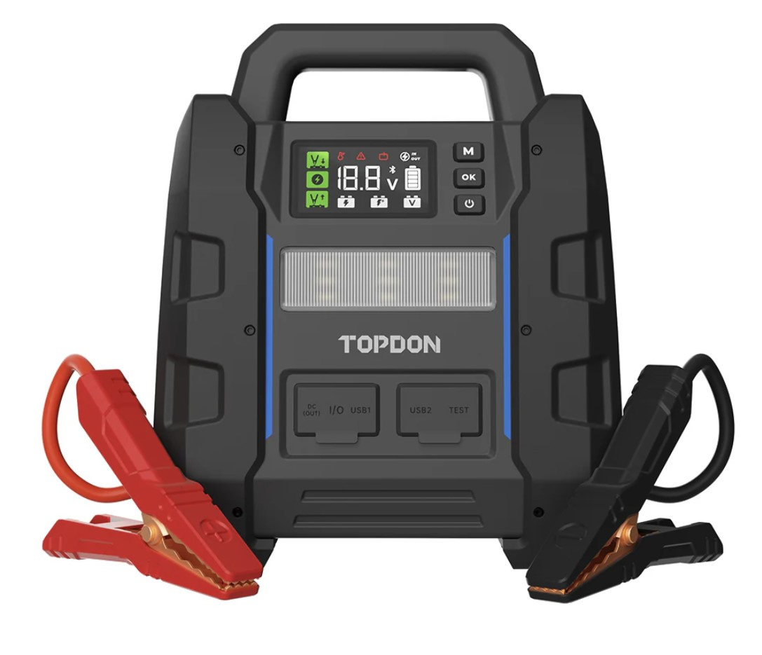 Topdon V4500 PLUS starthjälp jumpstarter | Med batteritest | 4500A booster