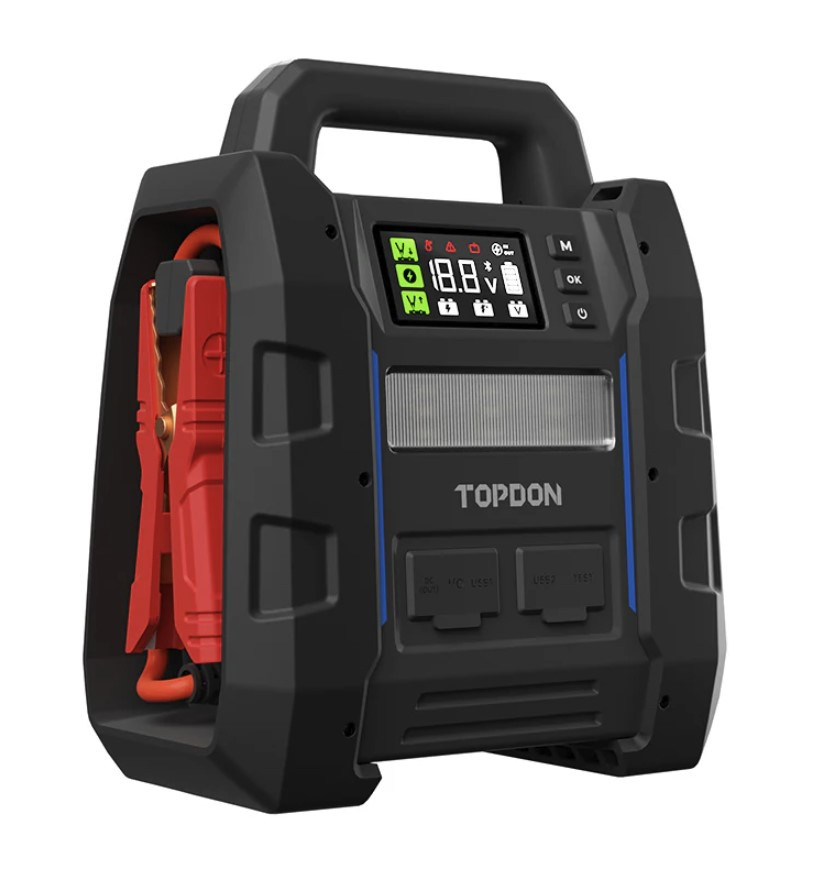 Topdon V4500 PLUS starthjälp jumpstarter | Med batteritest | 4500A booster
